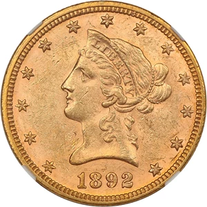 image for: 1892 18/18 $10 NGC MS61 (VP-001)