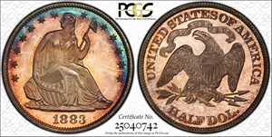 image for: 1883 50c PCGS/CAC Proof 67 CAM ex: Perfection Collection