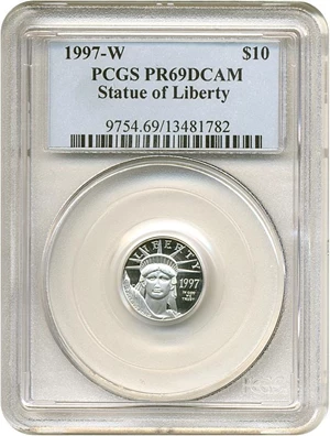 image for: 1997-W $10 Platinum Eagle PCGS Proof 69 DCameo