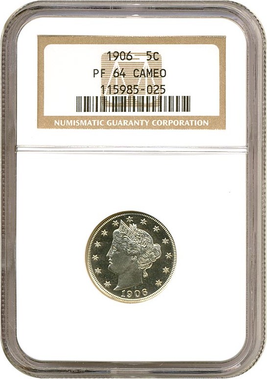 image for: 1906 5c  NGC Proof 64 Cameo