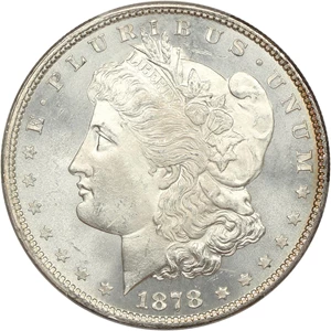 image for: 1878 7TF $1 PCGS MS65 (Reverse of 1879)