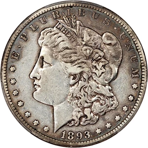 image for: 1893-CC $1 PCGS VF35