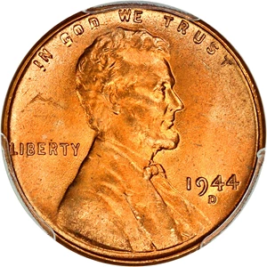 image for: 1944-D 1c PCGS MS66 RD