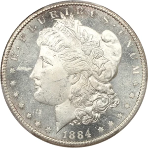 image for: 1884-CC $1 PCGS MS63 PL