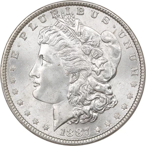 image for: 1887 $1 PCGS MS66