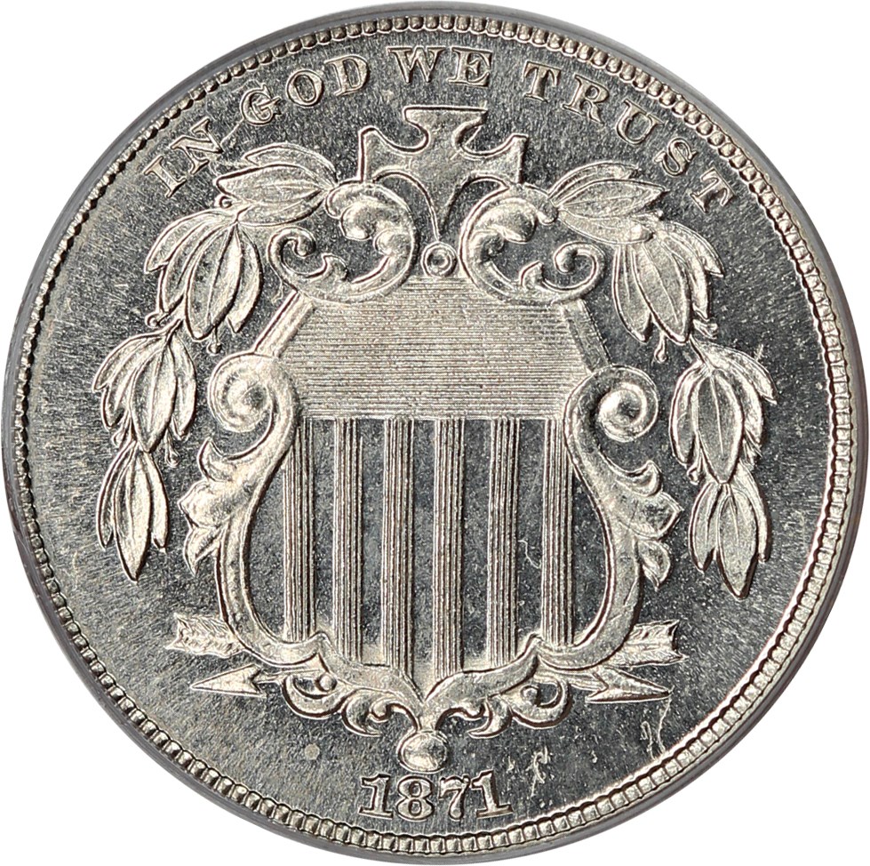 image for: 1871 5c PCGS Proof 65