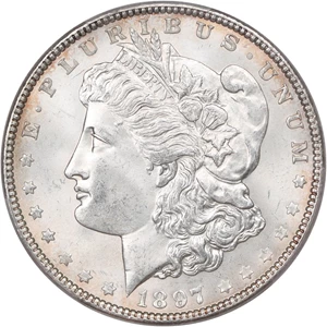 image for: 1897 $1 PCGS MS65