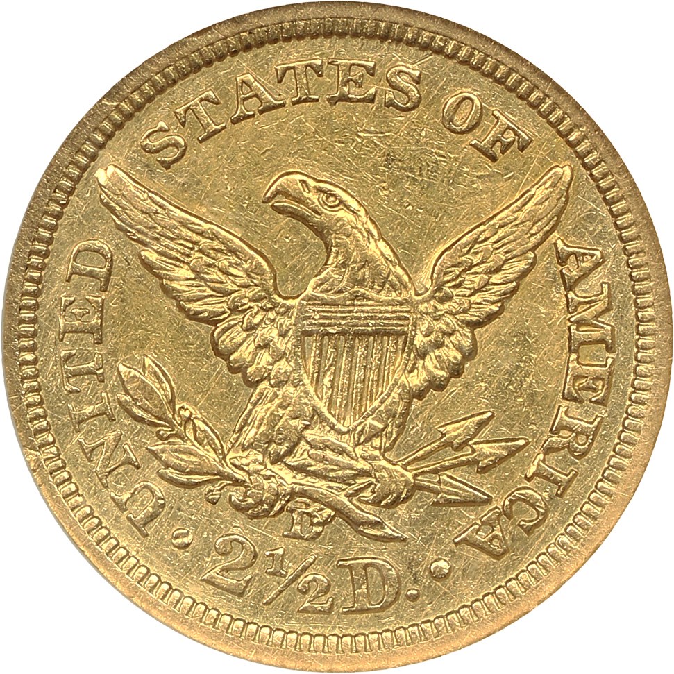 image for: 1841-D $2 1/2 NGC AU55