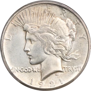 image for: 1921 Peace $1 PCGS MS65 (High Relief)
