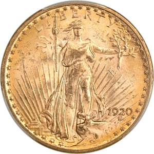 image for: 1920 $20 PCGS MS63