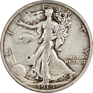 image for: 1919 50c PCGS VF25