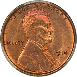 image for: 1914-D 1c PCGS/CAC MS64 RD