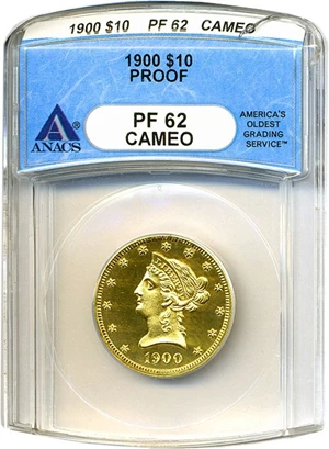image for: 1900 $10 ANACS Proof 62 Cameo
