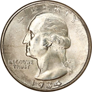 image for: 1934 25c NGC MS67 (Heavy Motto)