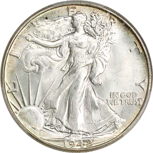 image for: 1942 50c PCGS MS65