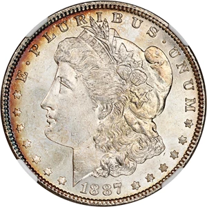 image for: 1887 $1 NGC MS65+