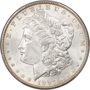 image for: 1897 $1 PCGS MS65
