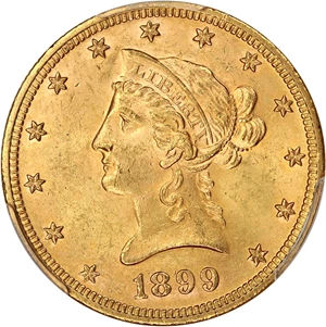 image for: 1899 $10 PCGS MS64