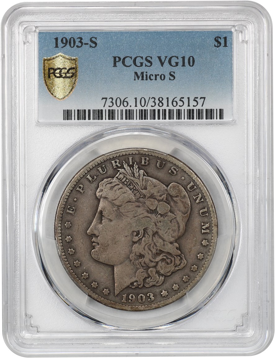 image for: 1903-S $1 PCGS VG-10 (Micro S, VAM-2)