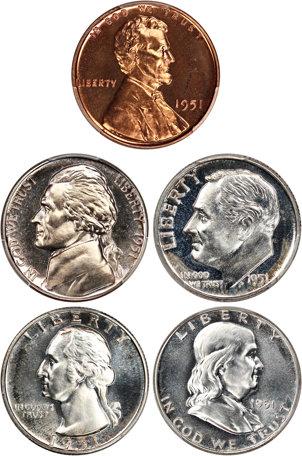 image for: 1951 Proof Set PCGS Proof 66-67 (5 coins)