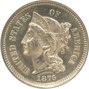 image for: 1876 3cN PCGS Proof 64