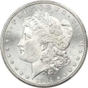 image for: 1884-CC $1 PCGS MS64
