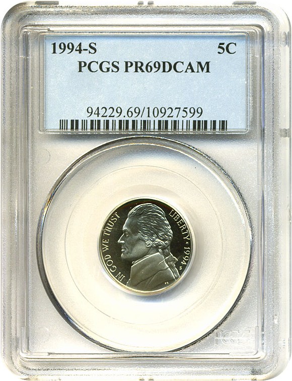image for: 1994-S 5c  PCGS Proof 69 DCameo