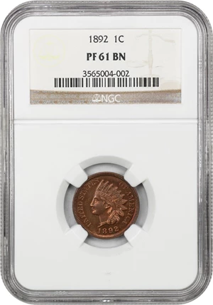 image for: 1892 1c NGC Proof 61 BN