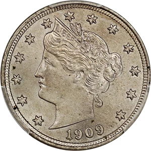 image for: 1909 5c PCGS MS65