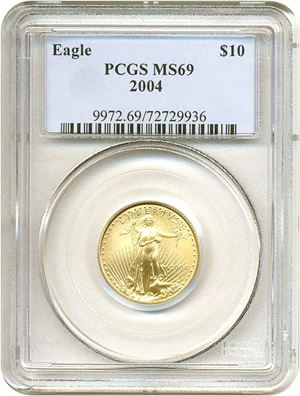 image for: 2004 $10 Gold Eagle PCGS MS69