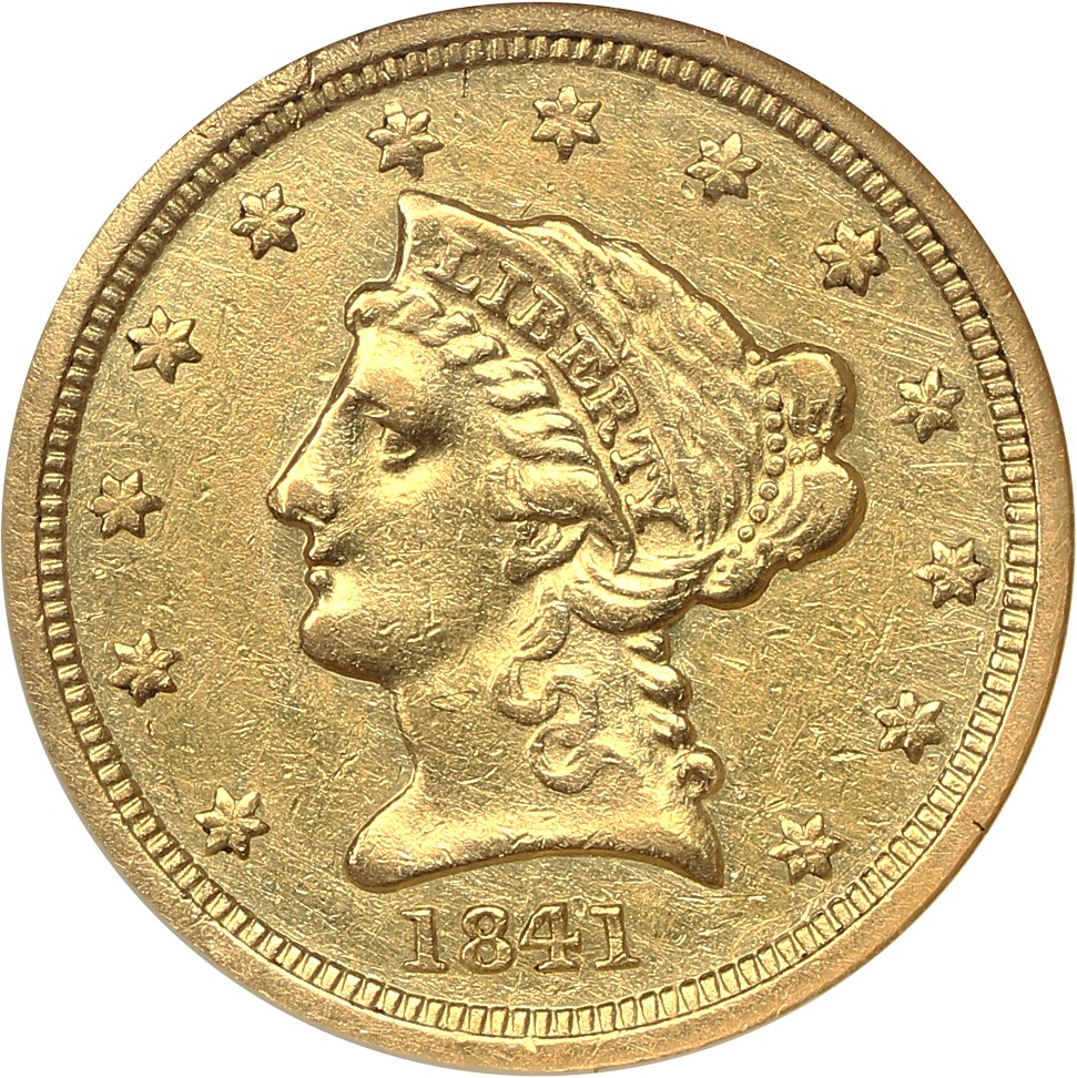 image for: 1841-D $2 1/2 NGC AU55