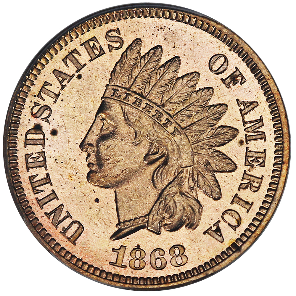 image for: 1868 1c PCGS Proof 64 RD CAM