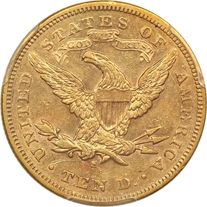 image for: 1876-S $10 PCGS AU53
