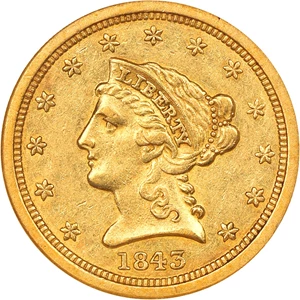 image for: 1843-O $2 1/2 NGC AU53 (Small Date)