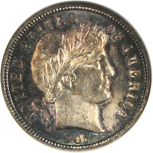 image for: 1907-D 10c NGC MS64