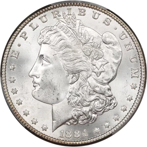 image for: 1884 $1 PCGS MS65