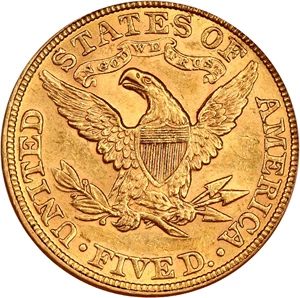 image for: 1892 $5 NGC MS61