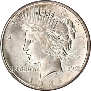 image for: 1921 Peace $1 PCGS MS64