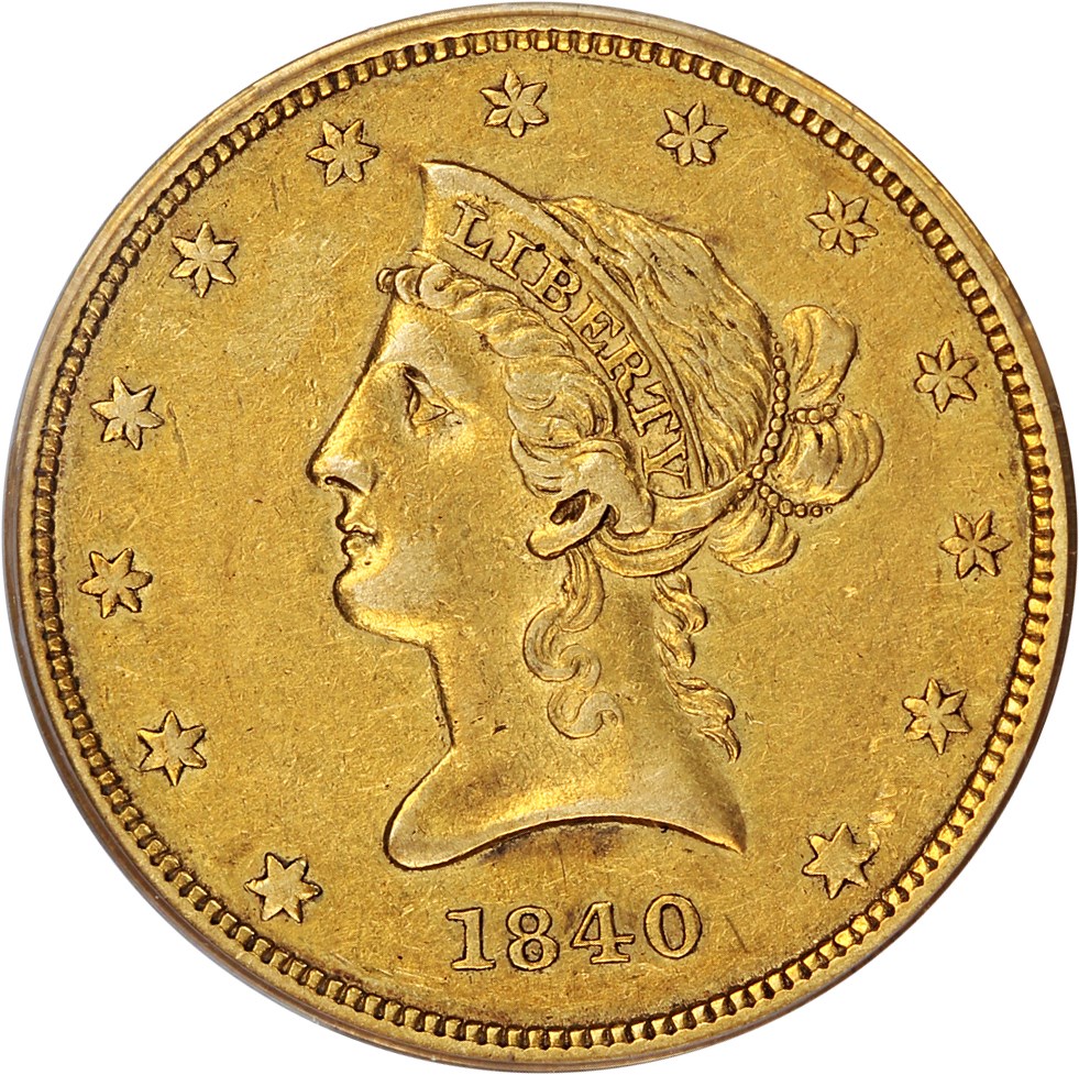 image for: 1840 $10 PCGS XF45 (OGH)