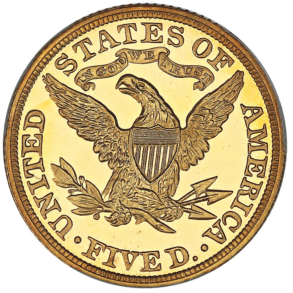 image for: 1894 $5 PCGS/CAC Proof 64+ DCAM