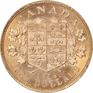 image for: Canada: 1914 $10 PCGS MS65