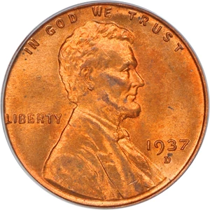 image for: 1937-D 1c PCGS MS66 RD
