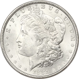 image for: 1881 $1 PCGS MS64