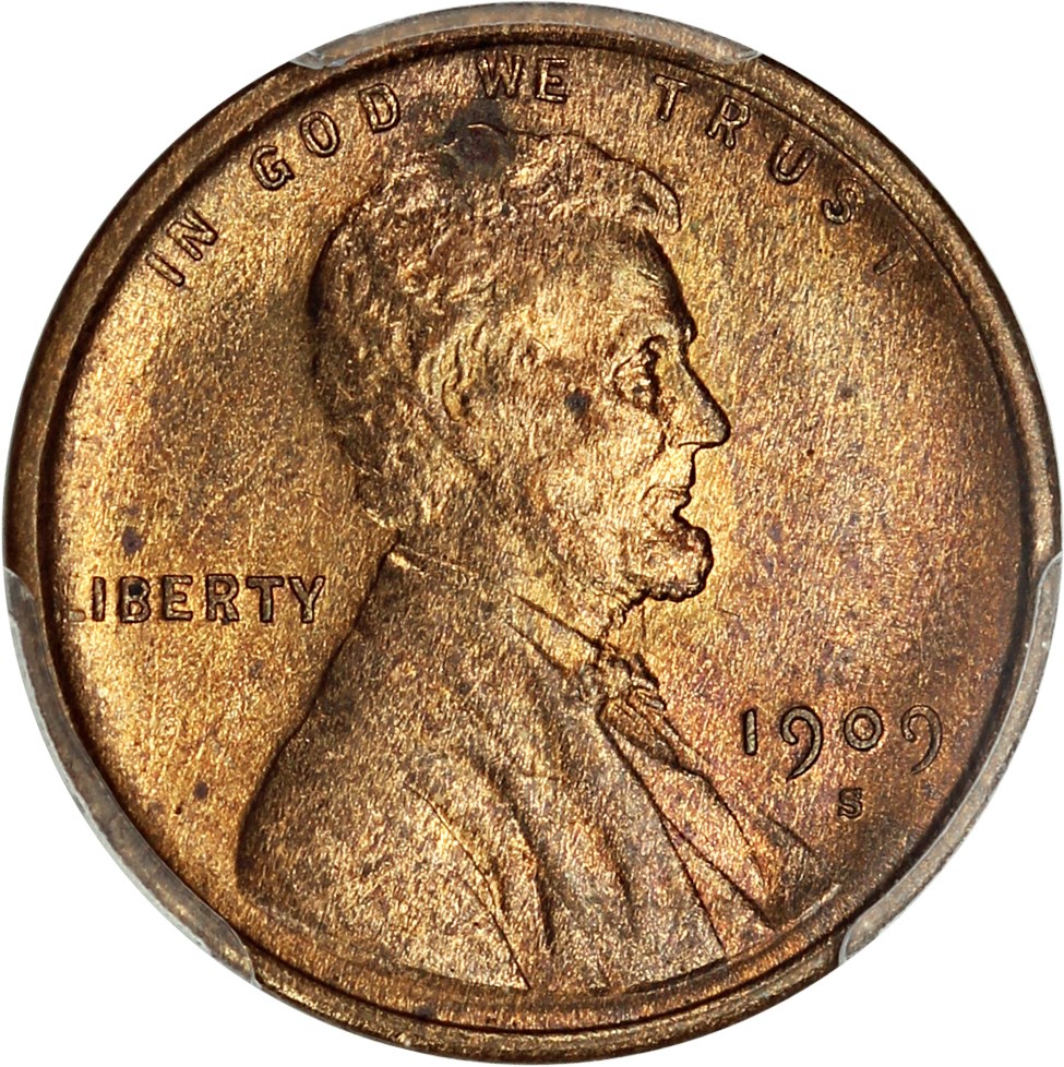 image for: 1909-S Lincoln 1c PCGS MS64 RB