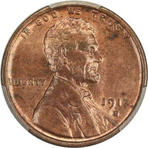 image for: 1917-D 1c PCGS MS62 RB