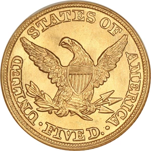 image for: 1846 $5 NGC MS64 (Large Date)