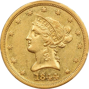 image for: 1844-O $10 PCGS AU50