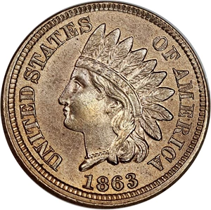 image for: 1863 1c PCGS MS63