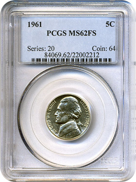 image for: 1961 5c  PCGS MS62 FS