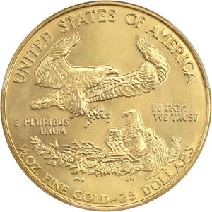 image for: 1991 Gold Eagle $25 PCGS MS69